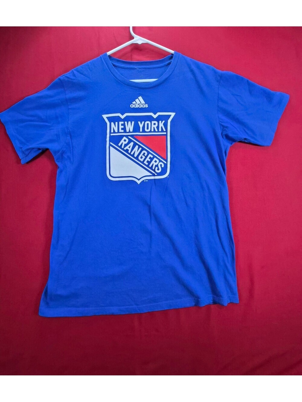 Adidas New York Rangers Blue T-Shirt Sz L